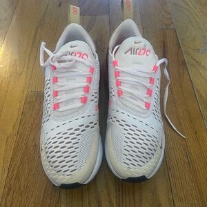 Nike Air Max 270 Sneakers - Cream and Pink